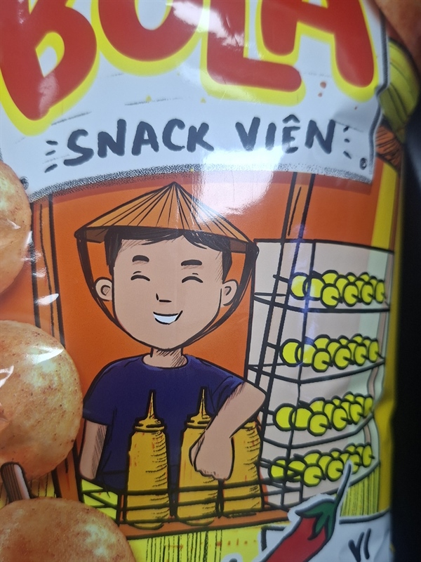 Snack Bola Oishi Vị Mực Cay Gói 68g