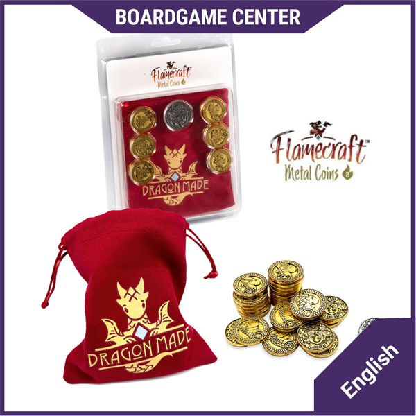 FLAMECRAFT: METAL COINS – SERIES 2 - Nâng cấp bàn chơi Flamecraft với bộ xu kim loại đẹp mắt, đậm chất thế giới rồng thủ công.