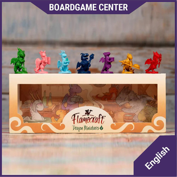 FLAMECRAFT – DRAGON MINIATURES SERIES 2 - Nâng cấp bàn chơi Flamecraft với 7 mô hình rồng đầy màu sắc và cực kỳ chi tiết.