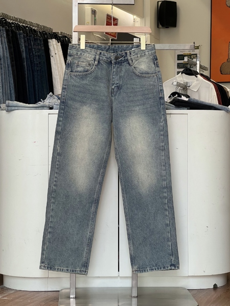 Quần Jean dài Suông (Baggy) Xanh Retro 1330M