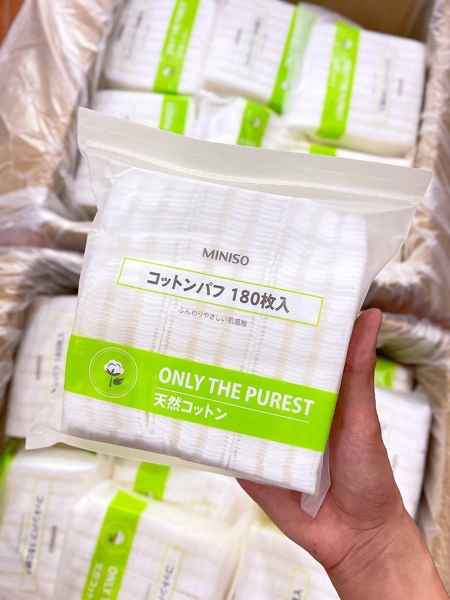 Bông tẩy trang Miniso 180 miếng