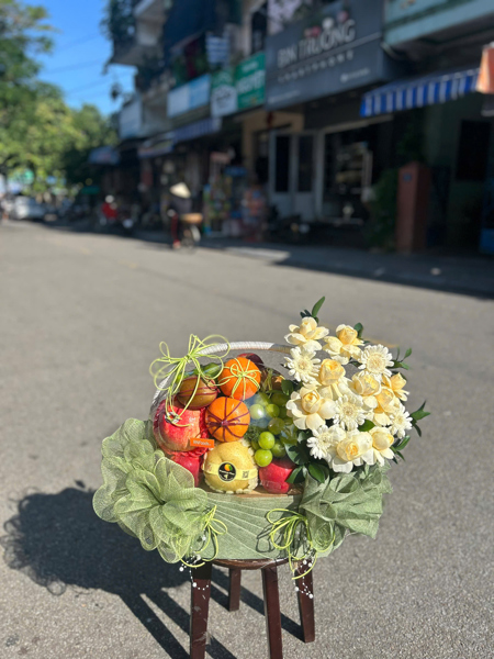 GIỎ QUÀ TRÁI CÂY - Mix Hoa - SP002601
