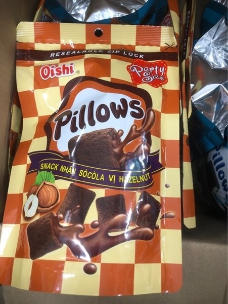 Snack Pillows Snack Nhân Vị Socola Vị Hazelnut 75gr
