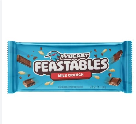 Sô Cô La Feastables MrBeat Vị Sữa Bỏng Gạo 60g