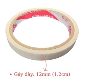 Băng keo 2 mặt King Tape 12mm