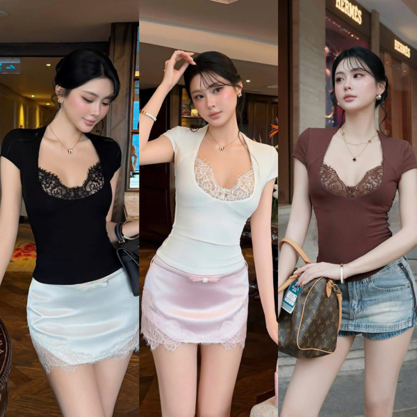 ÁO TN PHỐI REN