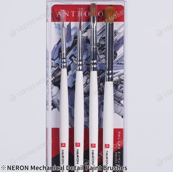 NERON - MD-001 - SET 4 CỌ VẼ CHI TIẾT CƠ KHÍ MECHANICAL DETAIL PAINT BRUSHES