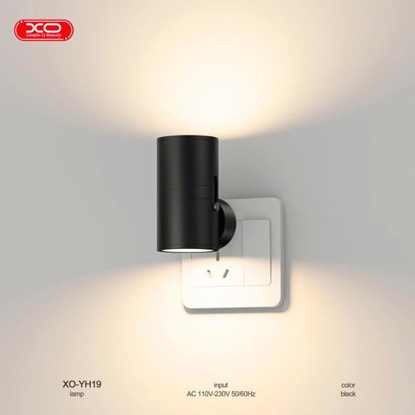 Bộ 2 Đèn Ngủ Cắm Tường Nhà, Cảm Biến Ánh Sáng Và Điều Chỉnh Độ Sáng | XO YH19