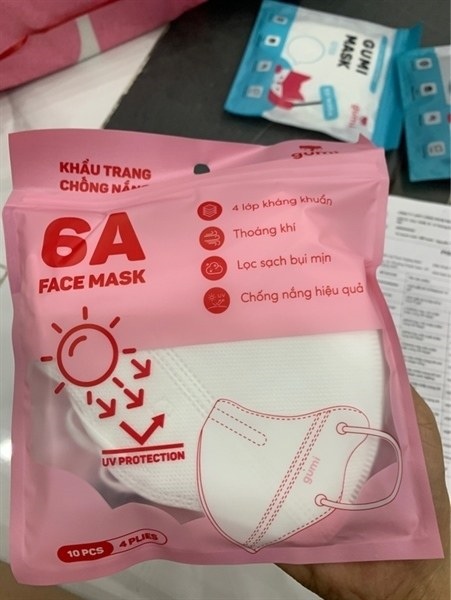 Khẩu Trang 6A Mask Đen, Hồng, Trắng
