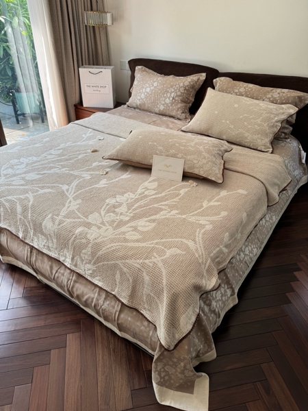 Bộ ga "Lạc Vi" | Cotton Linen dệt tổ ong, Waffle - 3 món - HZ03