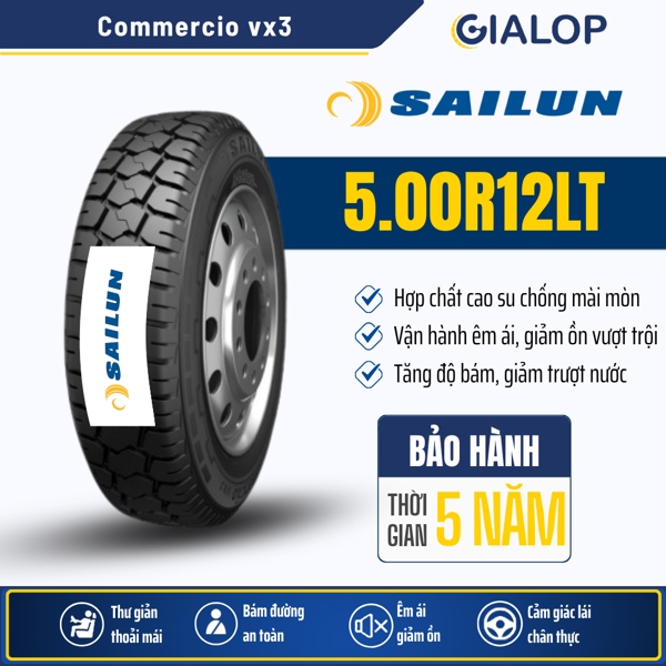 Lốp Sailun 5.00R12LT 88/86P 10PR SL85 BHSL