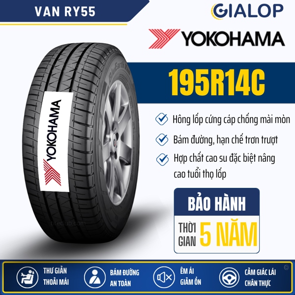 Lốp YOKOHAMA VAN 195R14C RY55 (104S)