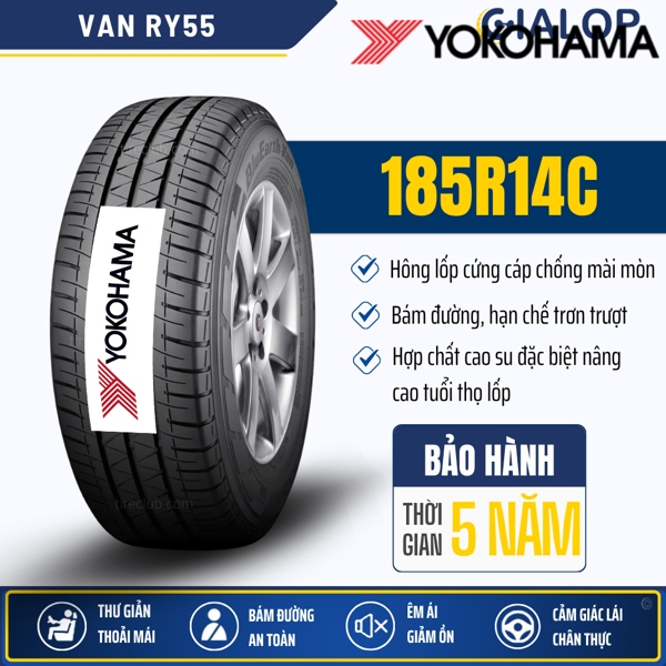 Lốp YOKOHAMA VAN 185R14C RY55 (100S)