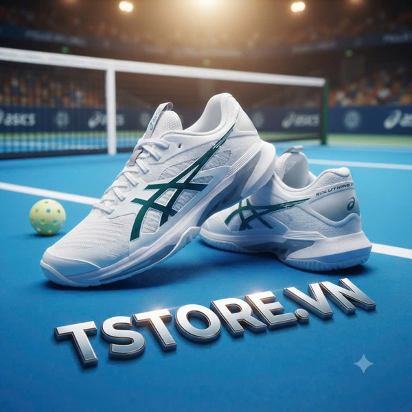 Giày Pickleball / Tennis Asics Solution Speed FF4 - 1041A532-103 - Màu Trắng Xanh