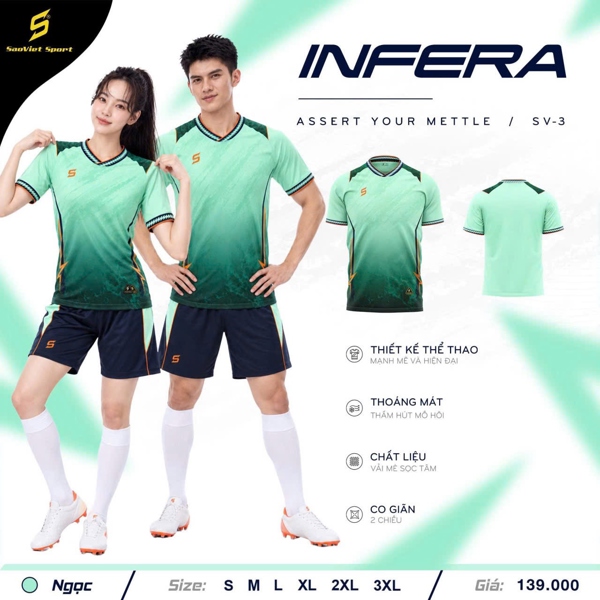 Bộ bóng đá Sao Việt INFERA - Xanh ngọc