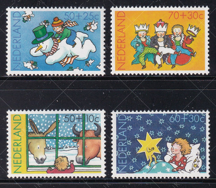 Bộ 4 Tem Bưu Chính Hà Lan - Giáng Sinh | Netherlands - Christmas 1983 (4) | Mint