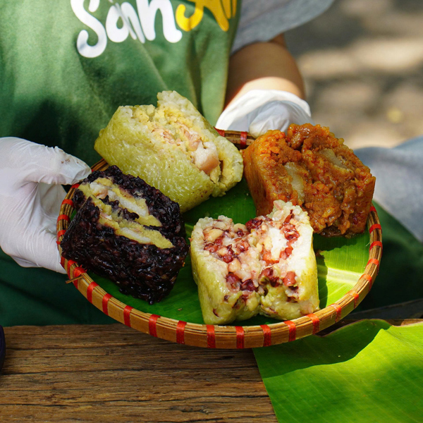 Set 4 bánh chưng mini Lạng Sơn mix 4 vị