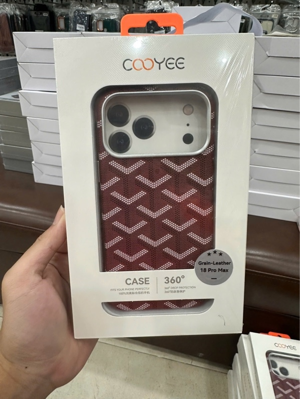 Ốp COOYEE GRAIN LEATHER da 17/18 Pro Max 6.9