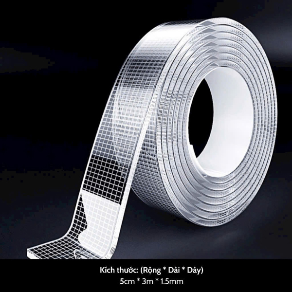Băng Keo Nano 2 Mặt Dạng Lưới