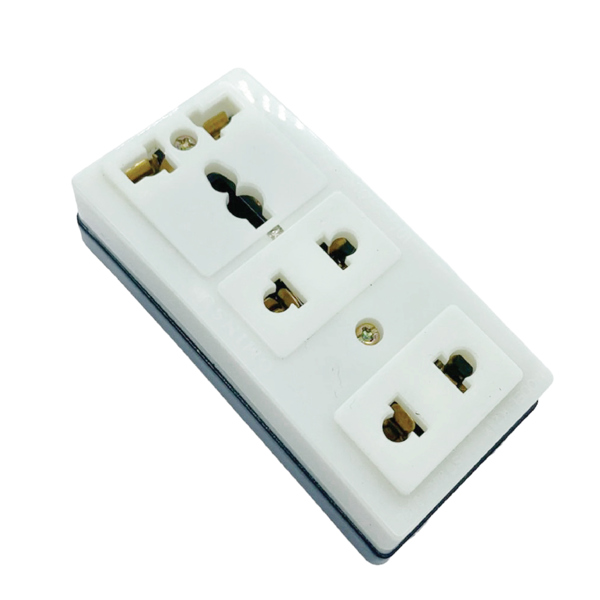 Ổ cắm 3 cửa lõi sứ K28YS