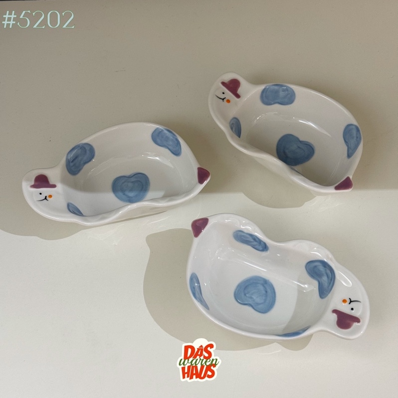 Bát chấm rùa tim xanh 14.5x7.5x4cm
