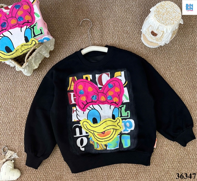 36347 Áo SWT Vịt Daisy đen