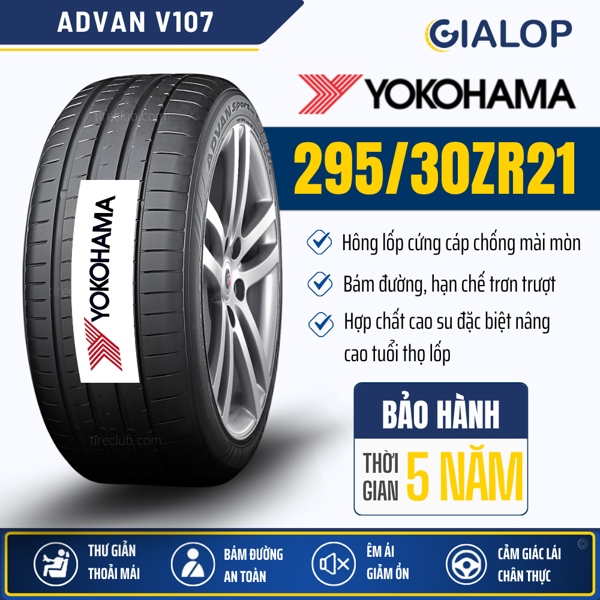 Lốp YOKOHAMA ADVAN 295/30ZR21 V107 (105Y)