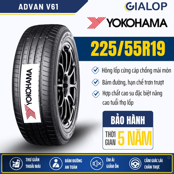 Lốp YOKOHAMA ADVAN 225/55R19 V61 (66)