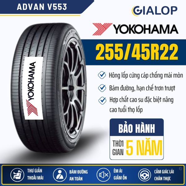 Lốp YOKOHAMA ADVAN 255/45R22 V553 (107V)