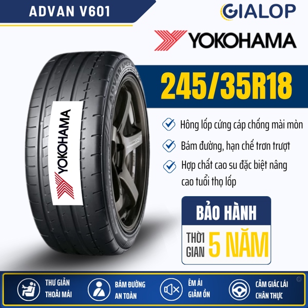 Lốp YOKOHAMA ADVAN 245/35R18 V601 (92Y)