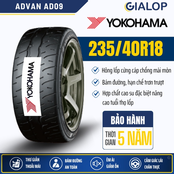 Lốp YOKOHAMA ADVAN 235/40R18 AD09 (95W)