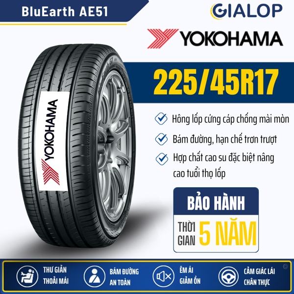 Lốp YOKOHAMA BluEarth 225/45R17 AE51 (94W)