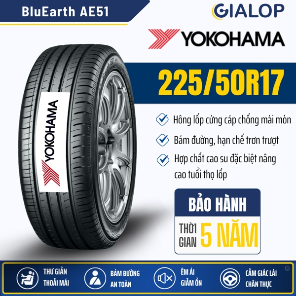 Lốp YOKOHAMA BluEarth 225/50R17 AE51 (98W)