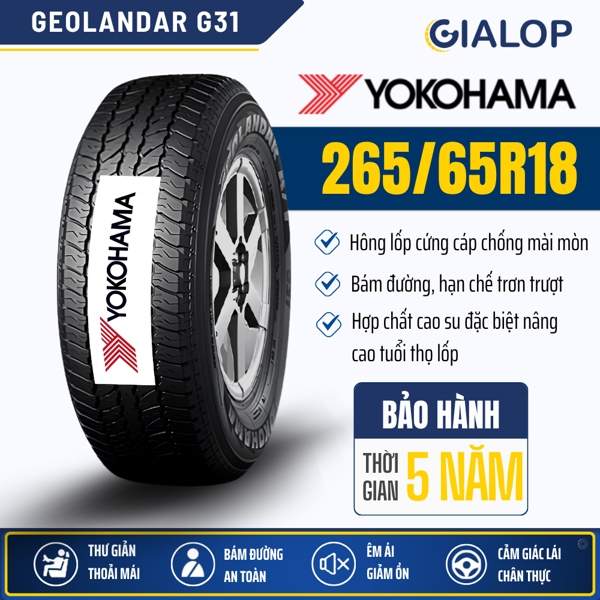 Lốp YOKOHAMA GEOLANDAR 265/65R18 G31 (114V)