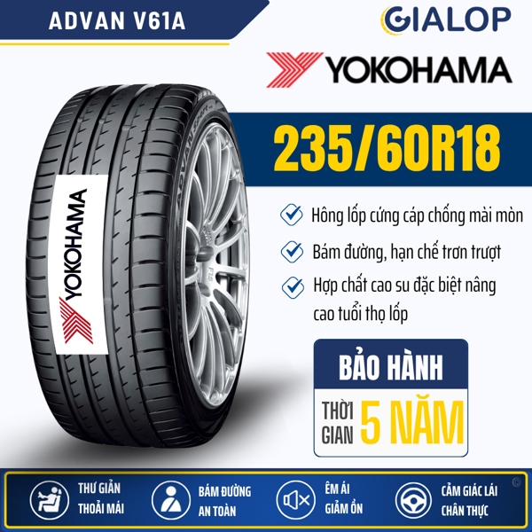 Lốp YOKOHAMA ADVAN 235/60R18 V61A (104W)