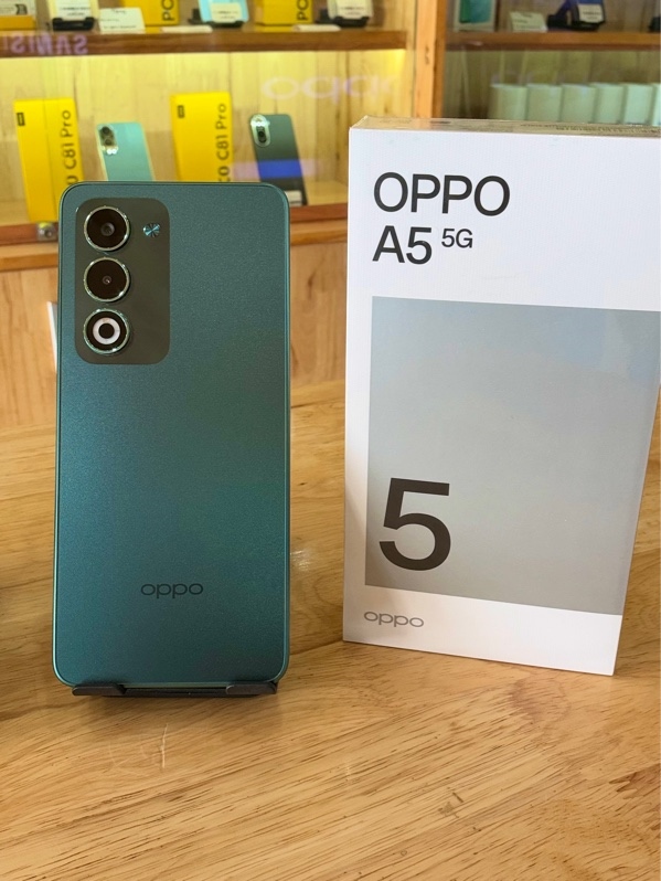 DT OPPO A5 5G QT ram 4 bộ nhớ 128 màu xanh + bộ sạc + dự phòng