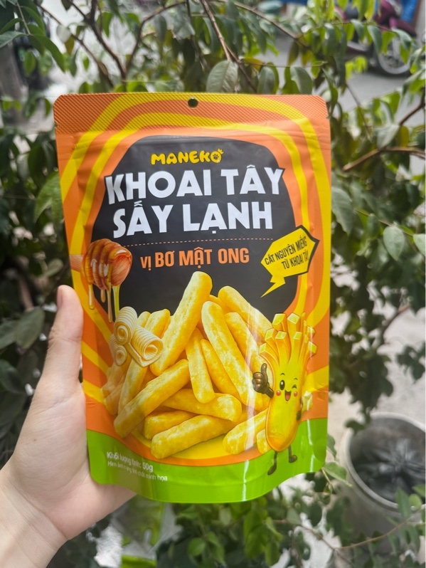 Khoai tây sấy lạnh vị bơ mật ong - 40 gói/thùng
