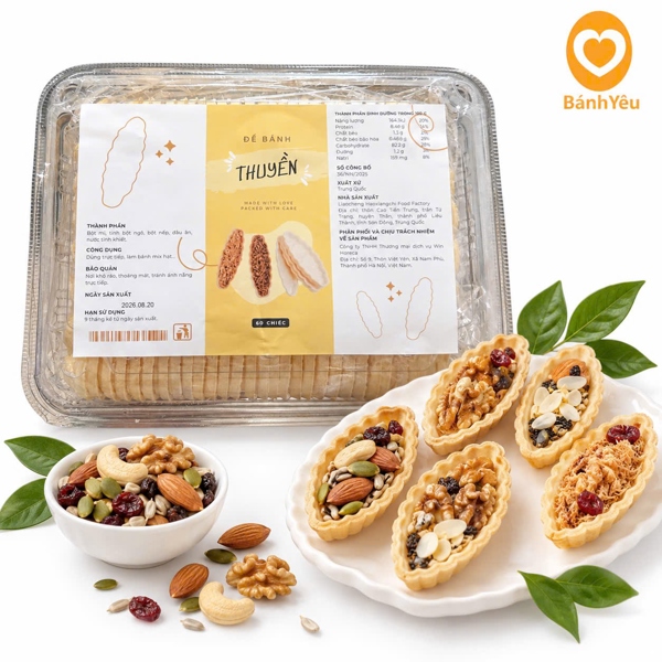 Đế Bánh Thuyền Hộp 60 Cái