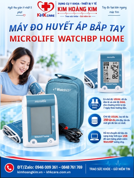 Máy đo huyết áp bắp tay Microlife Watch BP Home A