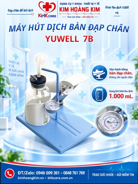 Máy hút dịch đạp chân 7B
