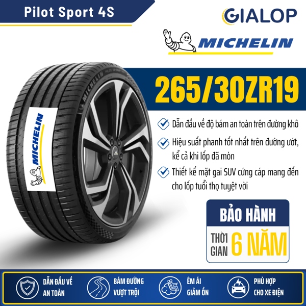 Lốp MICHELIN 265/30ZR19 Pilot Sport 4S DT1