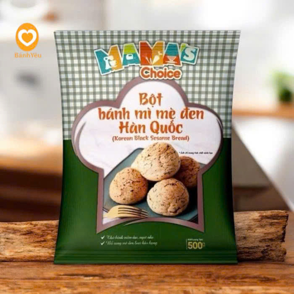 Bột bánh mì mè đen Hàn Quốc 500g