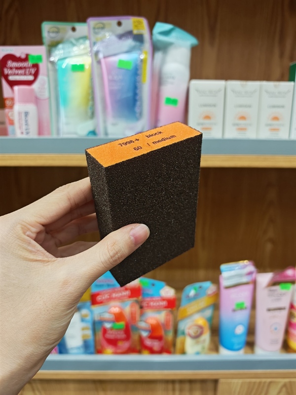 Nhám xốp chà nhám cầm tay 7998 + block 60/medium