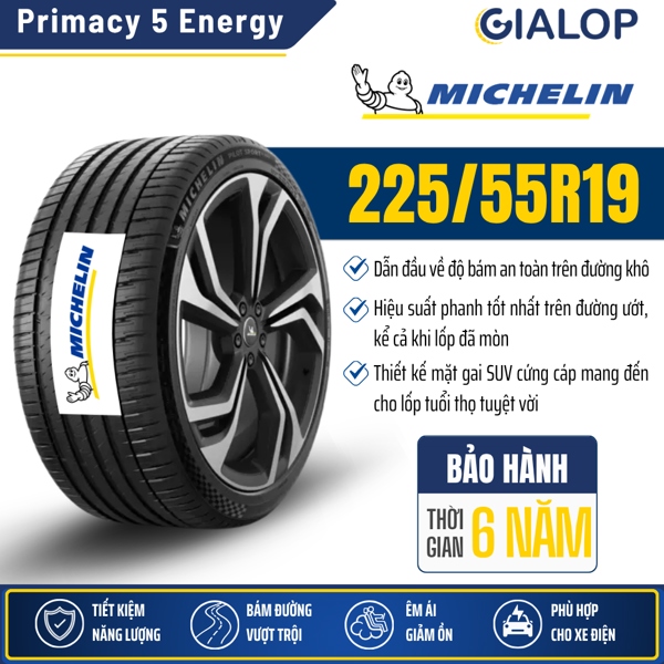 Lốp MICHELIN 225/55R19 Primacy 5 Energy S1 FRV RG