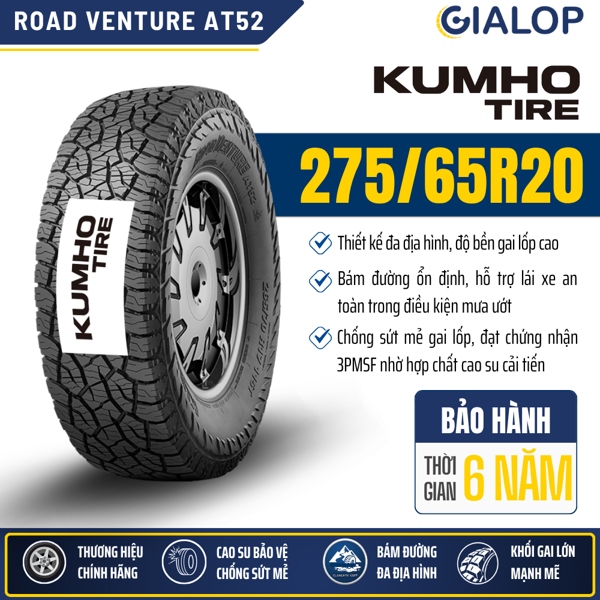 Lốp KUMHO 275/65R20 AT52 115T