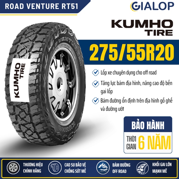 Lốp KUMHO 275/55R20 RT51 117T