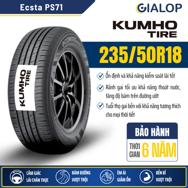 Lốp KUMHO 235/50R18 PS71 XL 101Y