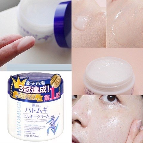Kem dưỡng trắng da Hatomugi The Milky Cream 300gr