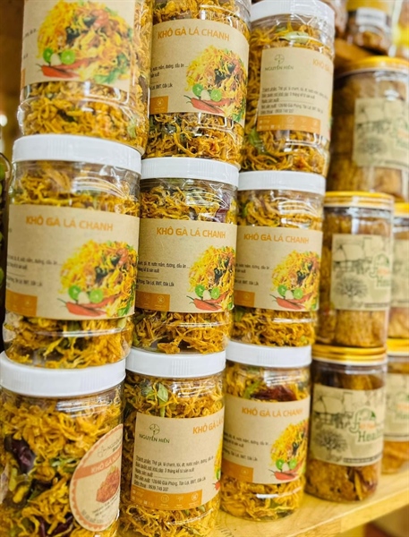 Khô gà lá chanh hũ 250gr