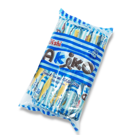 Oishi Akiko Snack que nhân sữa gói 140g